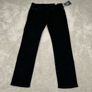 True Religion Geno Men's Relaxed Slim Jeans 33x34 Black Wash 5 Pockets NEW